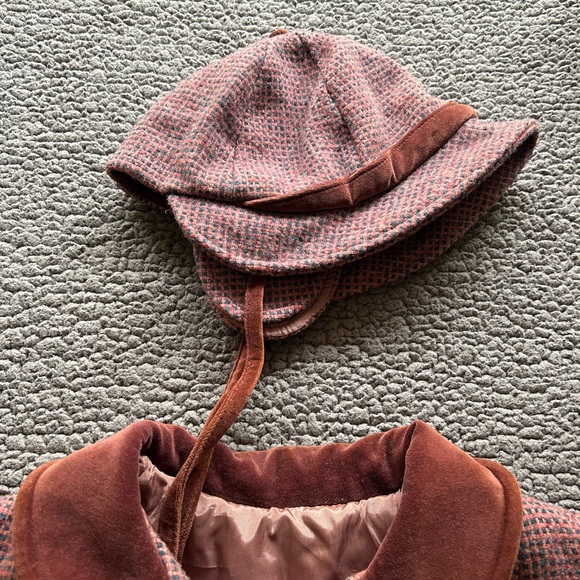 F.W. Fischer Designs Plaid Coat and Hat Set - Picture 3 of 3